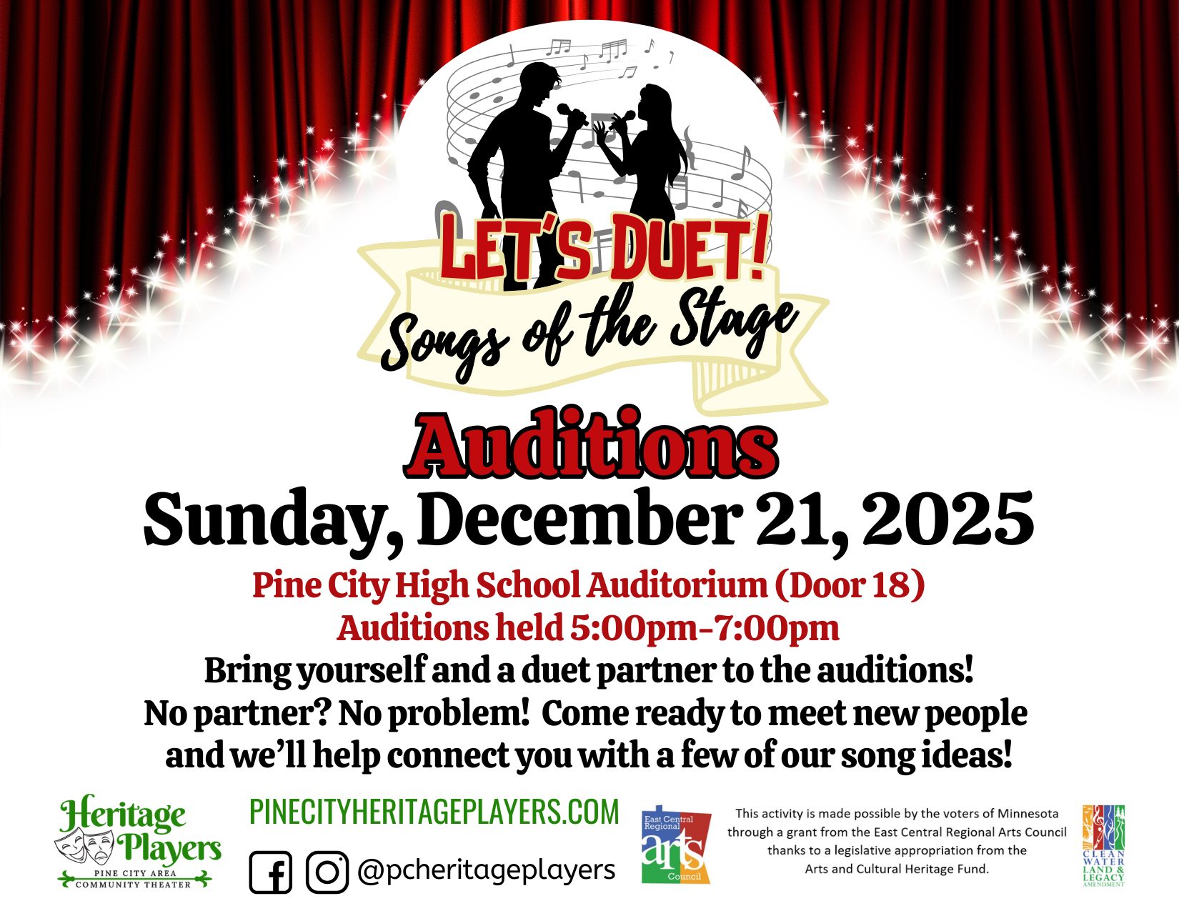 2026 ‘Songs of the Stage’ Auditions: Join ‘Let’s Duet!’